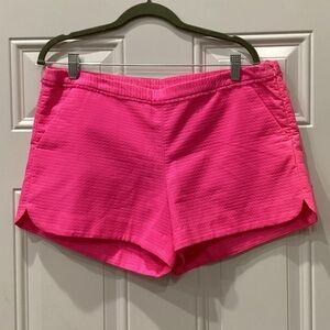 New Lilly Pulitzer Hot Pink Shorts Size 12 Side Zipper/Button (Item#SR010)